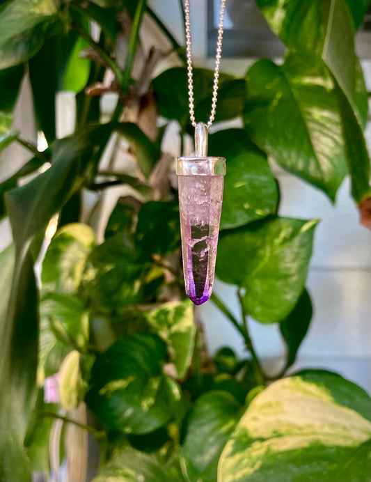 Vera Cruz Amethyst Point Sterling Silver Handmade Necklace