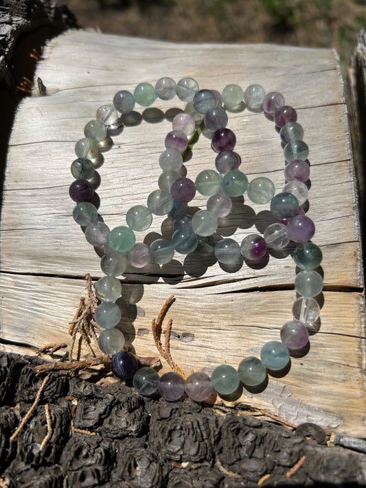All Natural Fluorite Healing Gemstone Bracelet