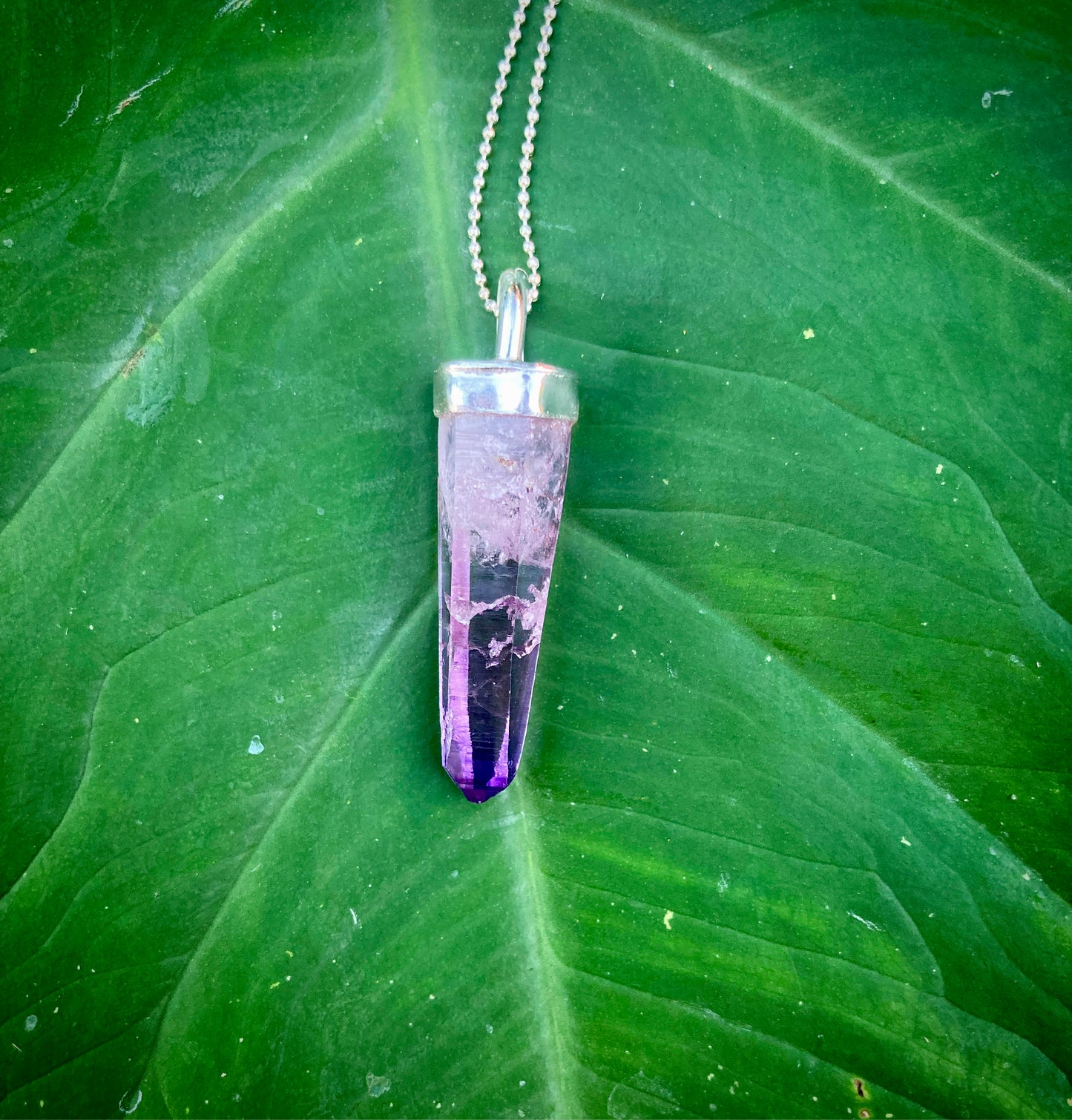 Vera Cruz Amethyst Point Sterling Silver Handmade Necklace
