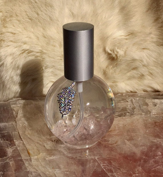 Healing Crystal Aromatherapy Spray – Rose Quartz and REAL Rose Essential Oil