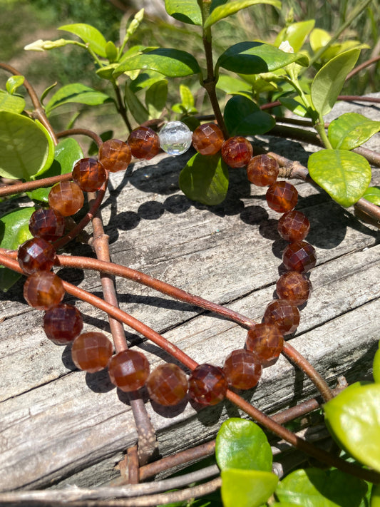All Natural High Grade Hessonite Garnet Healing Gemstone Bracelet
