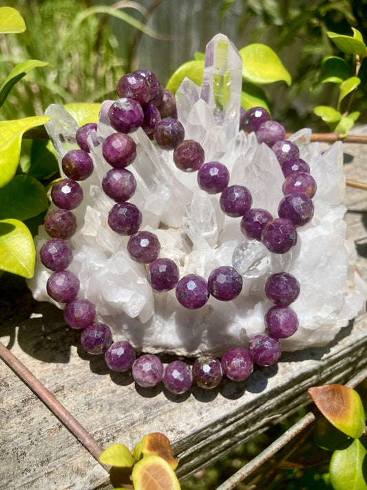All Natural Ruby Precious Gemstone Healing Bracelet