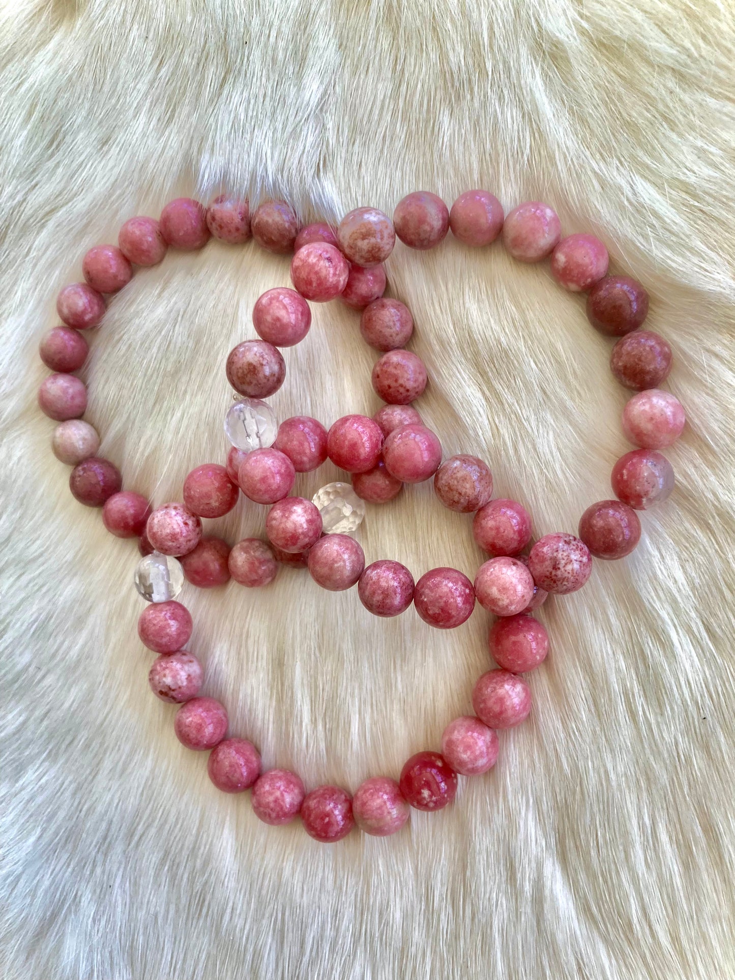 All Natural Rare Thulite Healing Gemstone Bracelet