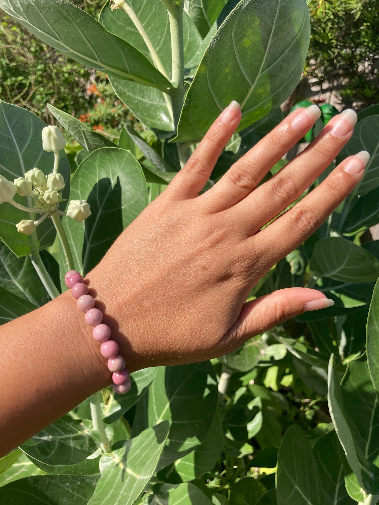 All Natural Rhodonite Healing Gemstone Bracelet