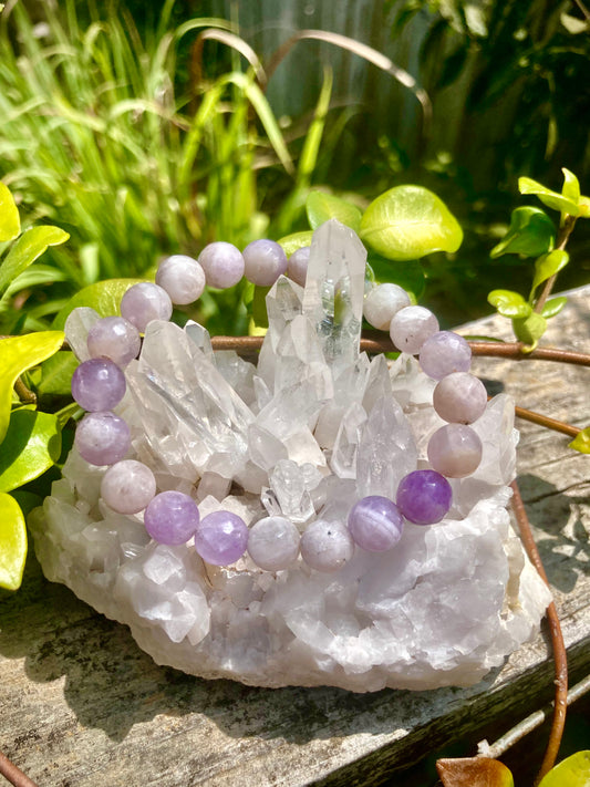 All Natural Violet Amethyst Healing Gemstone Bracelet