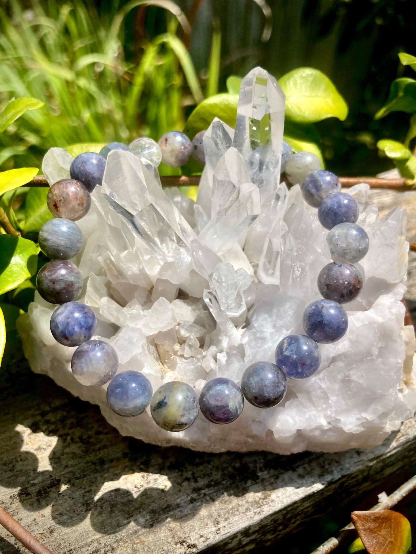 All Natural Iolite Healing Gemstone Bracelet