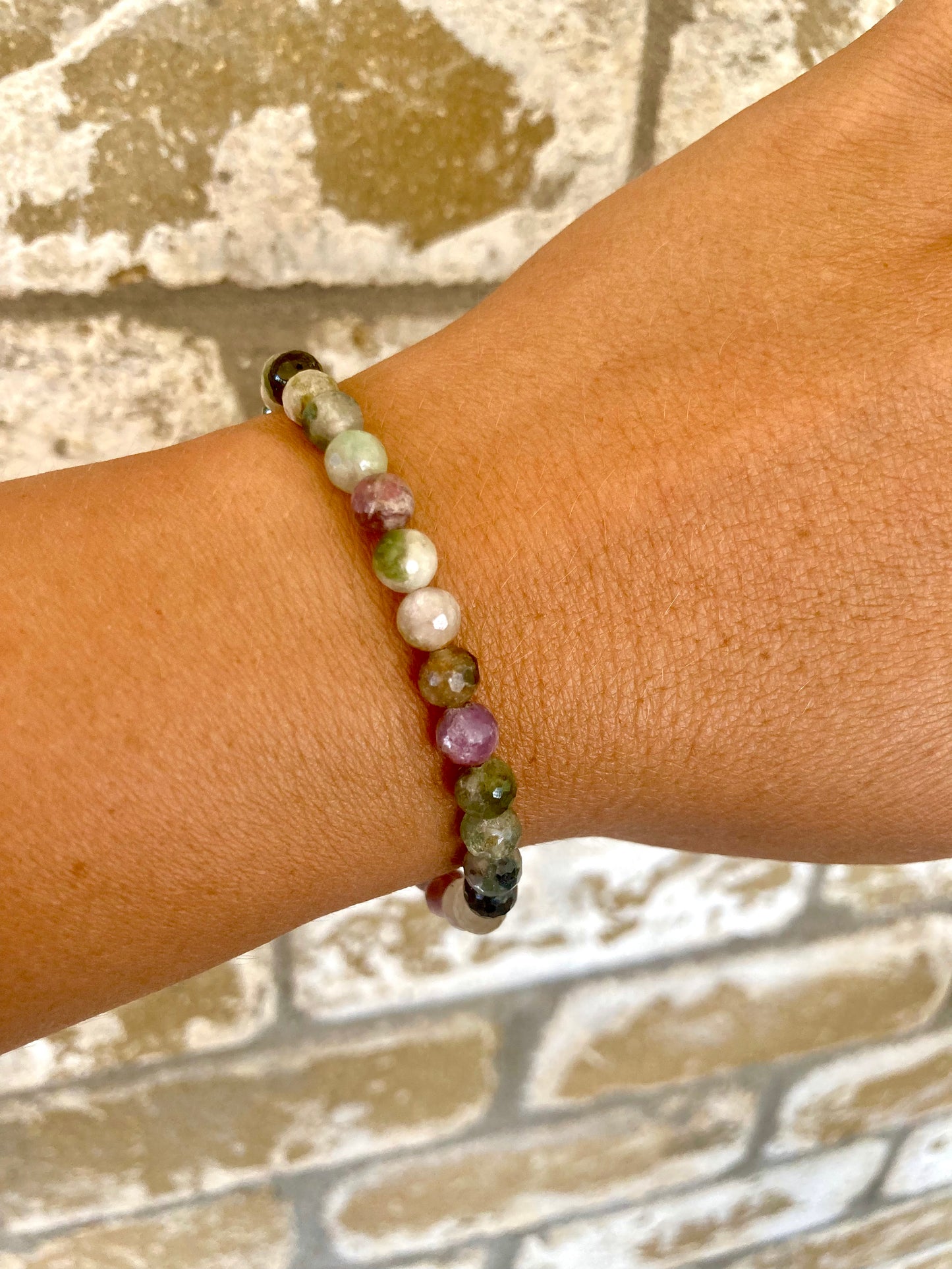 All Natural High Grade Rainbow Tourmaline Healing Gemstone Bracelet