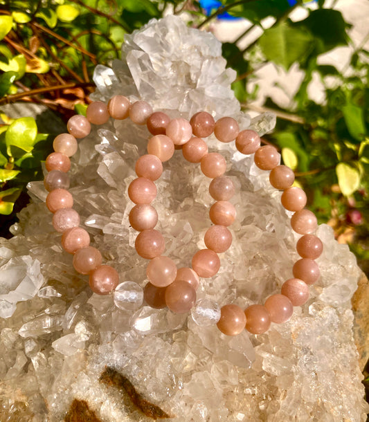All Natural Sunstone Healing Gemstone Bracelet