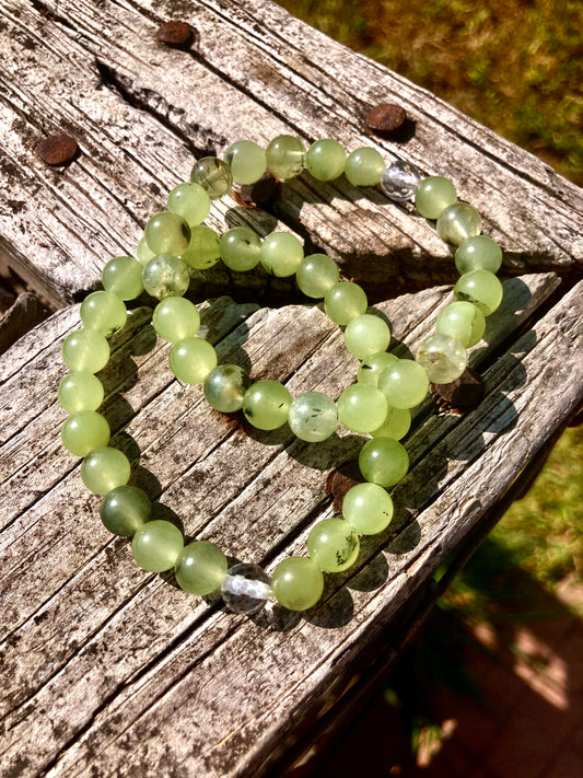 All Natural Prehnite Healing Gemstone Bracelet