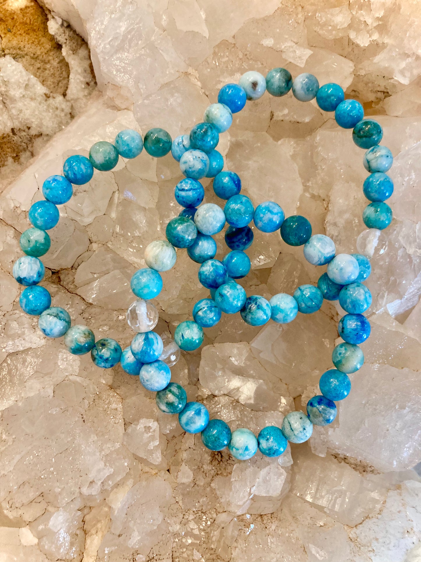 All Natural Rare Hemimorphite Healing Gemstone Bracelet