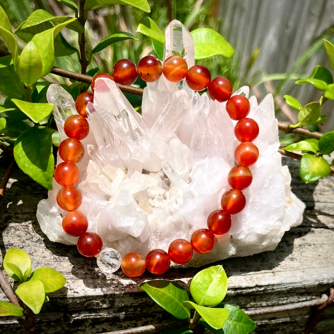 All Natural Carnelian Healing Gemstone Bracelet