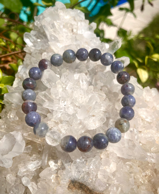 All Natural Iolite Healing Gemstone Bracelet