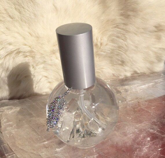 Healing Crystal Aromatherapy Spray – Clear Crystal Quartz with White Sage