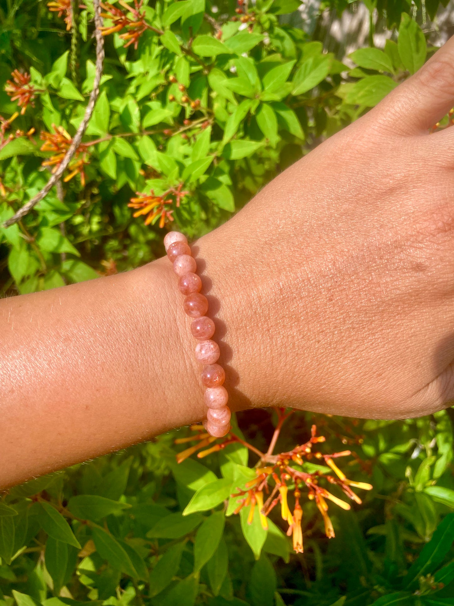 All Natural High Grade Sunstone Healing Gemstone Bracelet