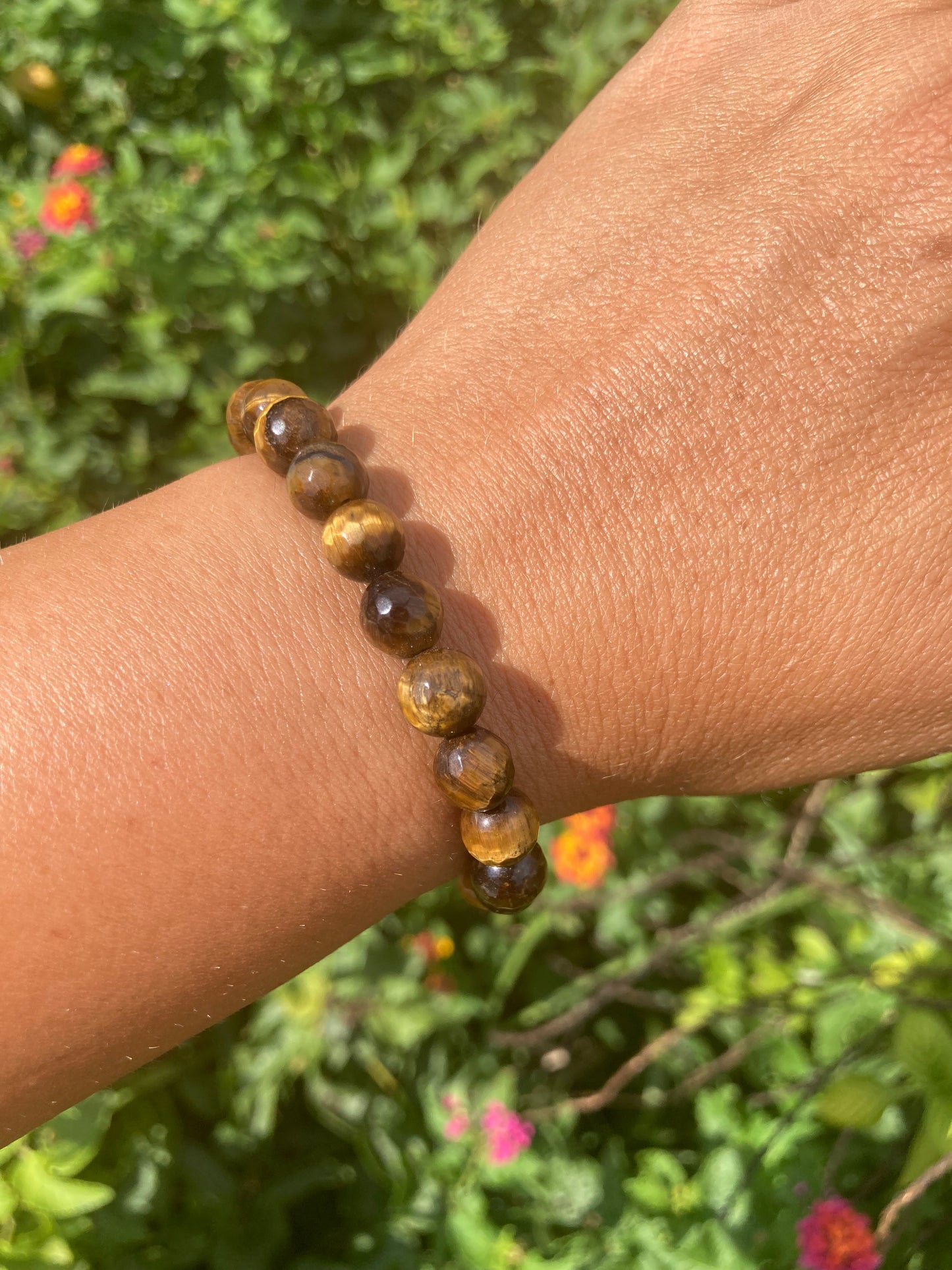 All Natural Faceted High Grade Tigers Eye Healing Gemstone Bracelet