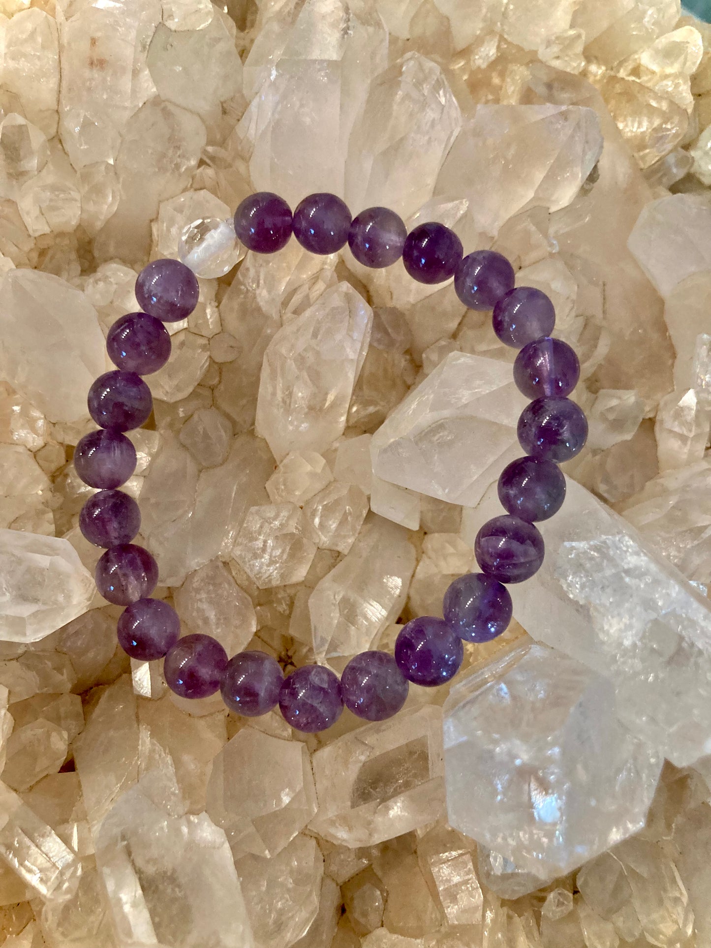 All Natural Amethyst Healing Gemstone Bracelet