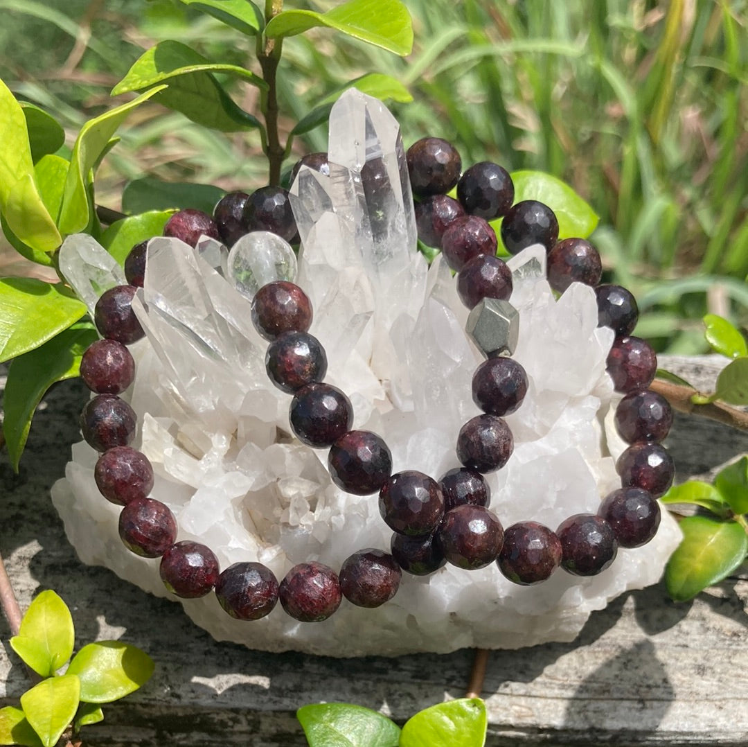 All Natural Garnet Healing Gemstone Bracelet