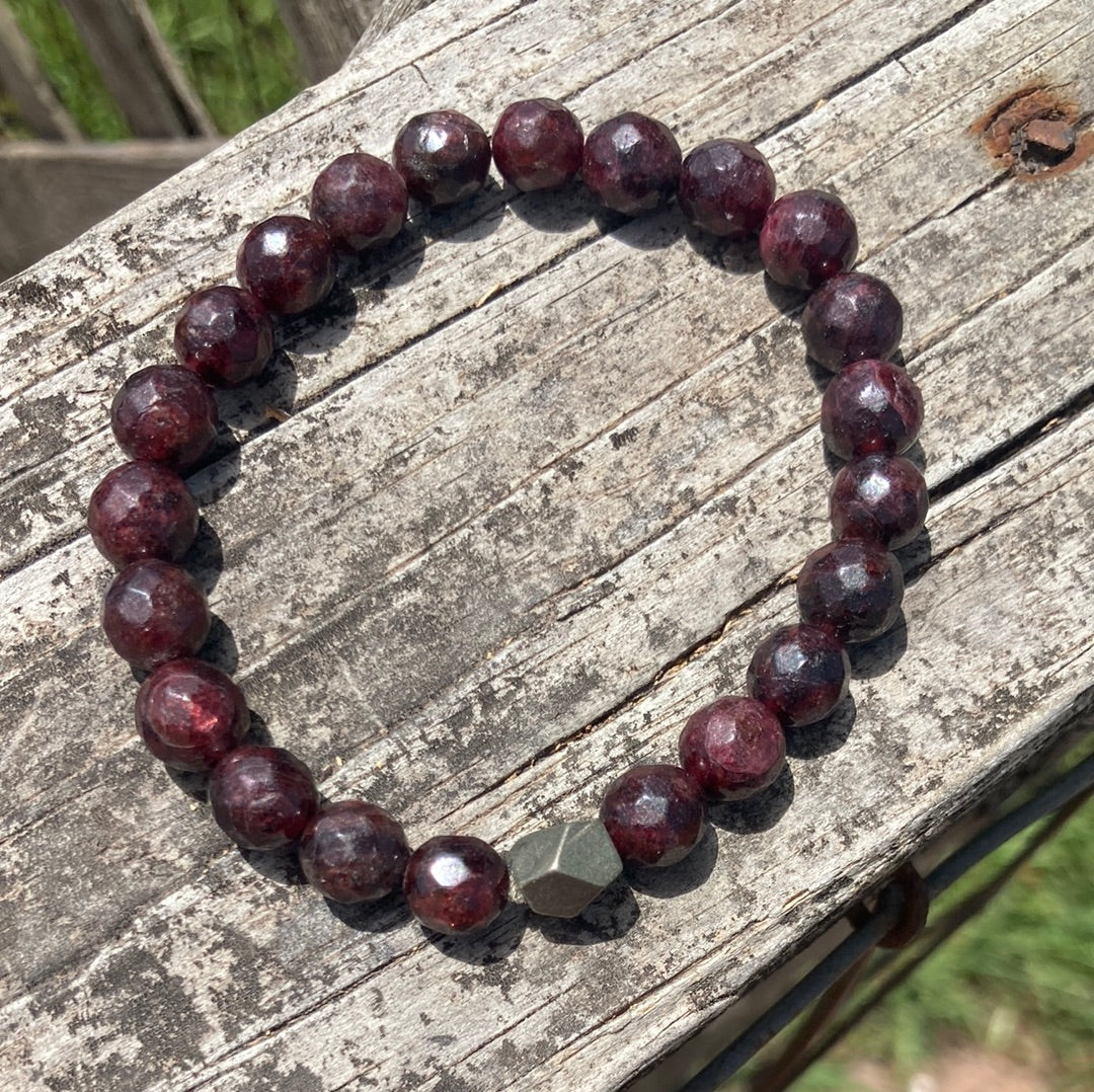 All Natural Garnet Healing Gemstone Bracelet