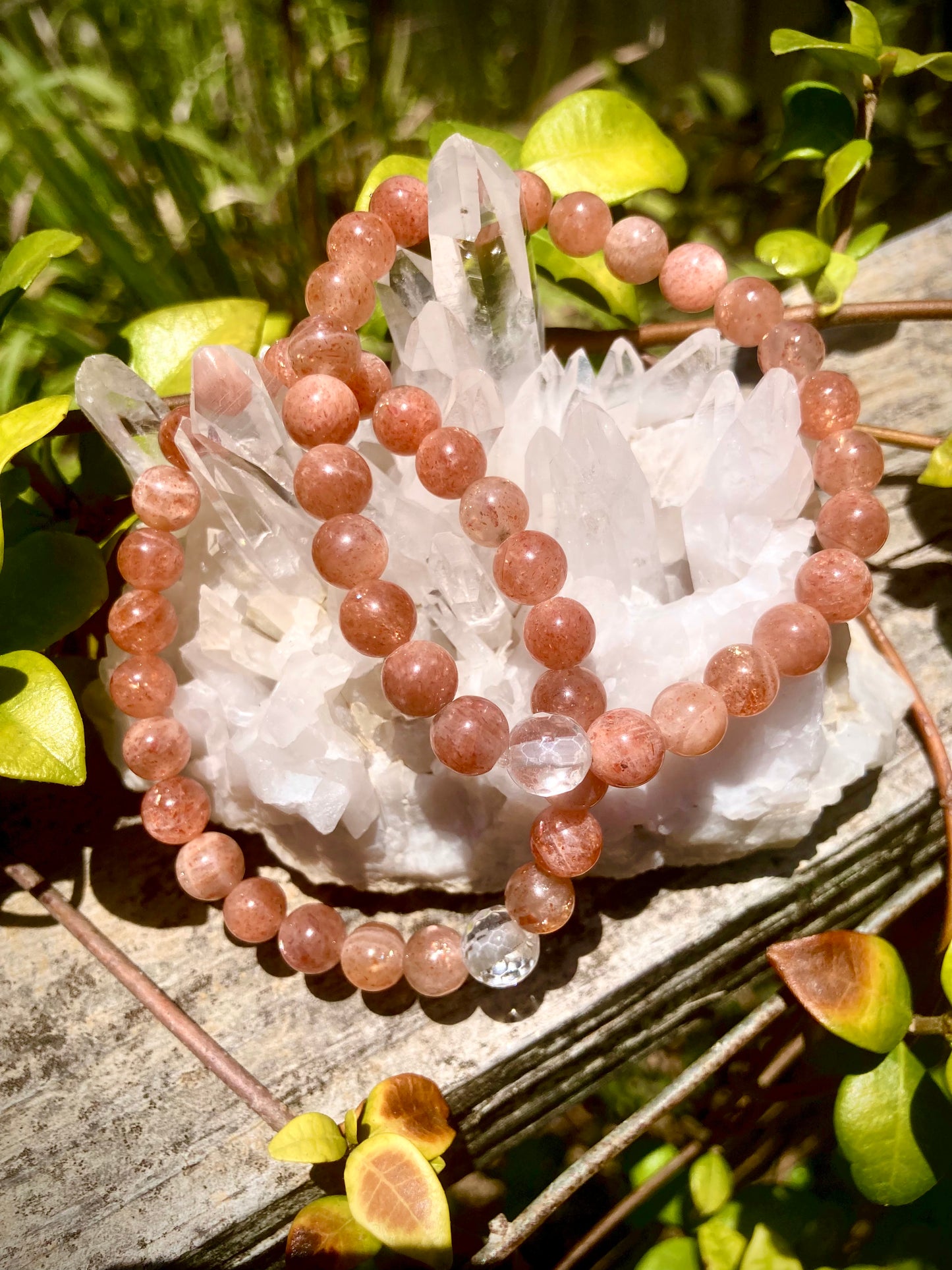 All Natural High Grade Sunstone Healing Gemstone Bracelet