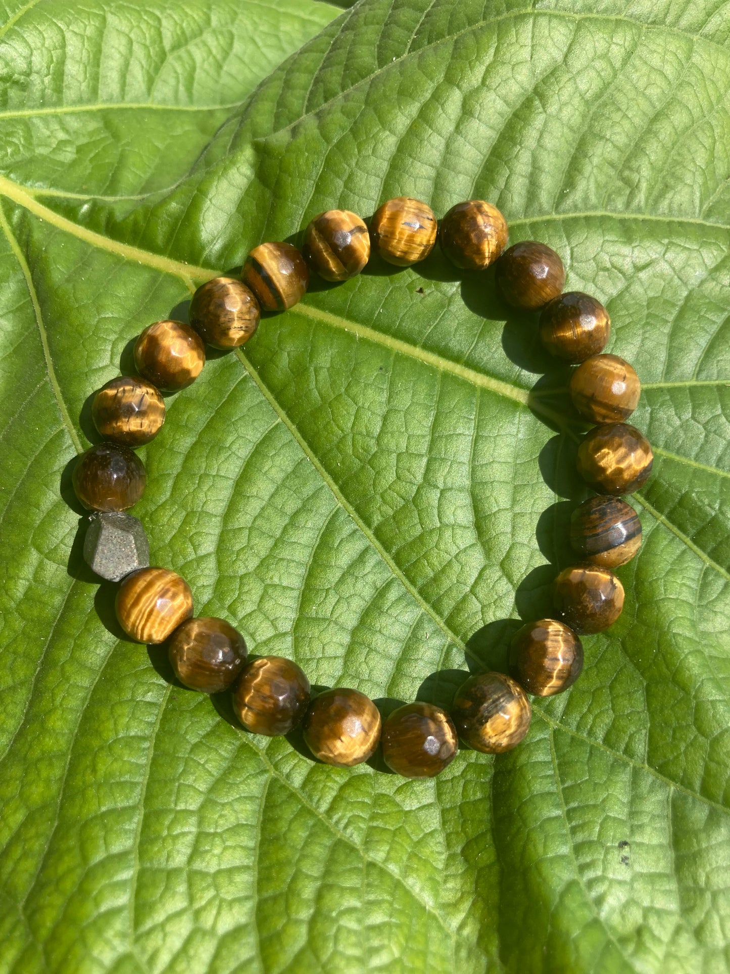 All Natural Faceted High Grade Tigers Eye Healing Gemstone Bracelet