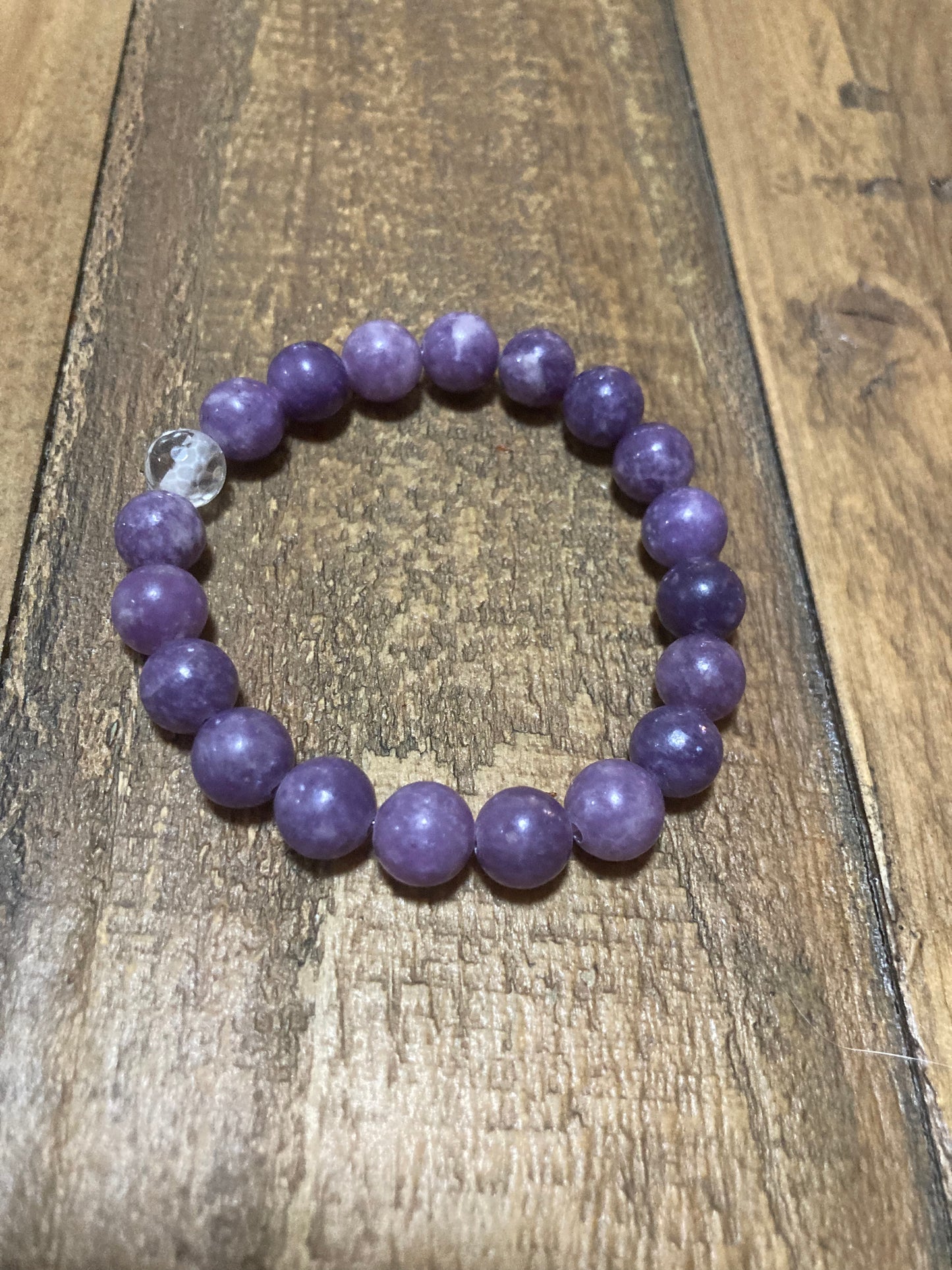 All Natural Lepidolite Healing Gemstone Bracelet