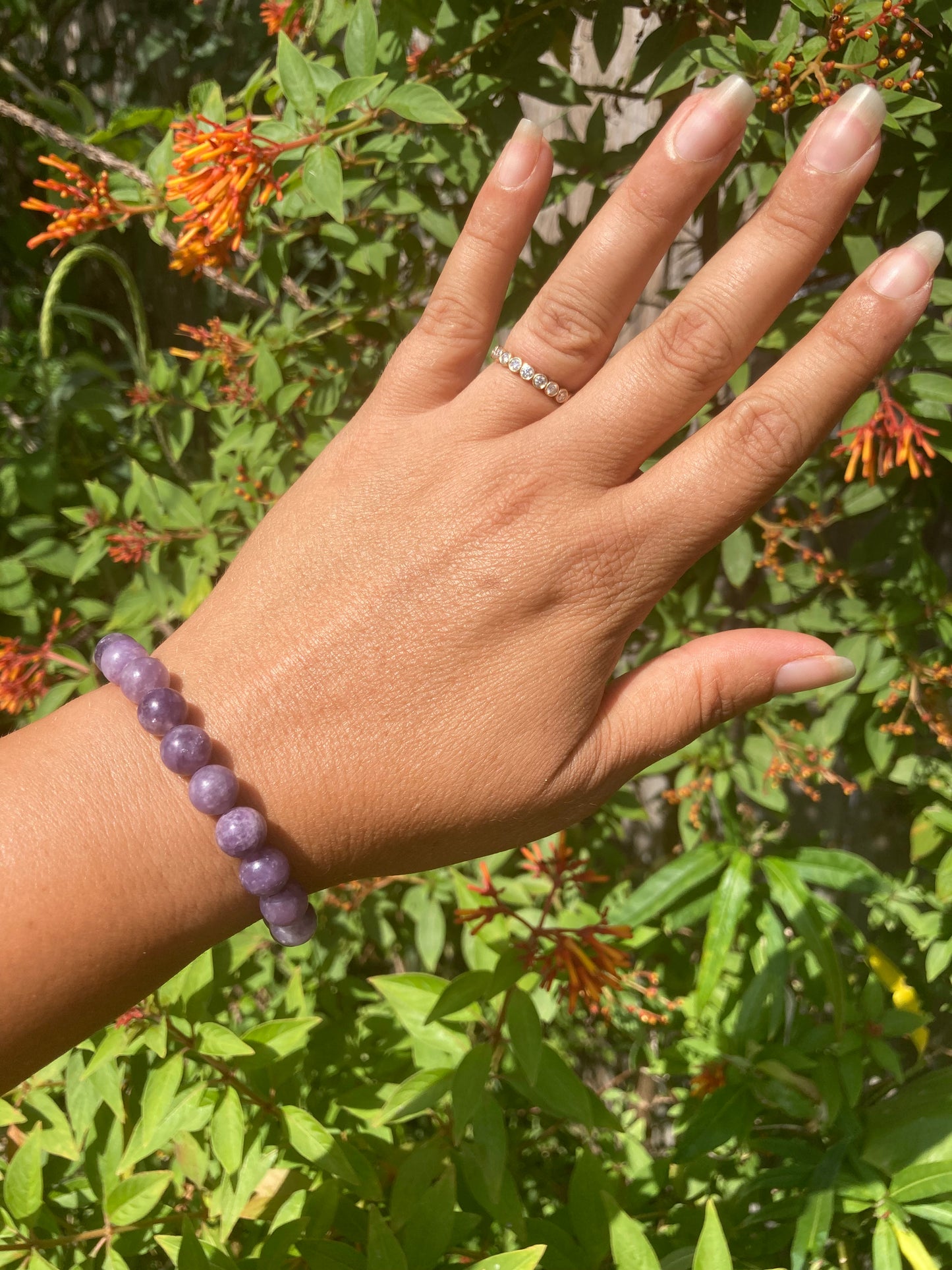 All Natural Lepidolite Healing Gemstone Bracelet