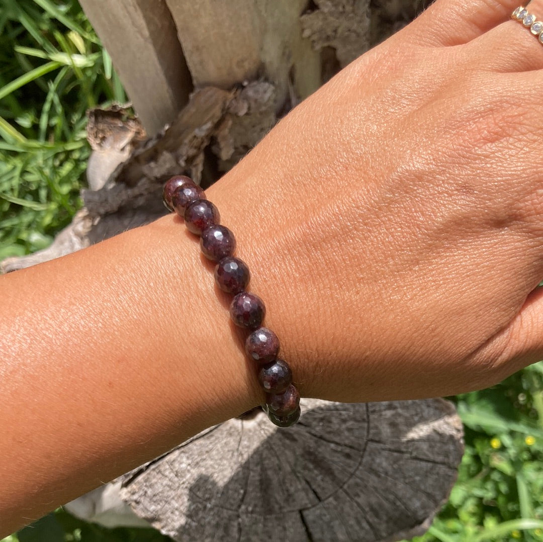 All Natural Garnet Healing Gemstone Bracelet