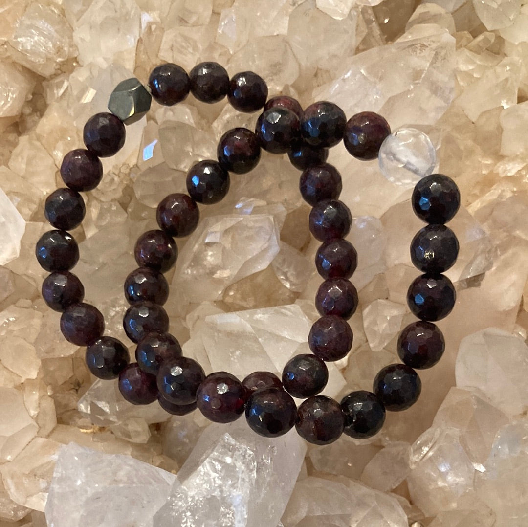 All Natural Garnet Healing Gemstone Bracelet