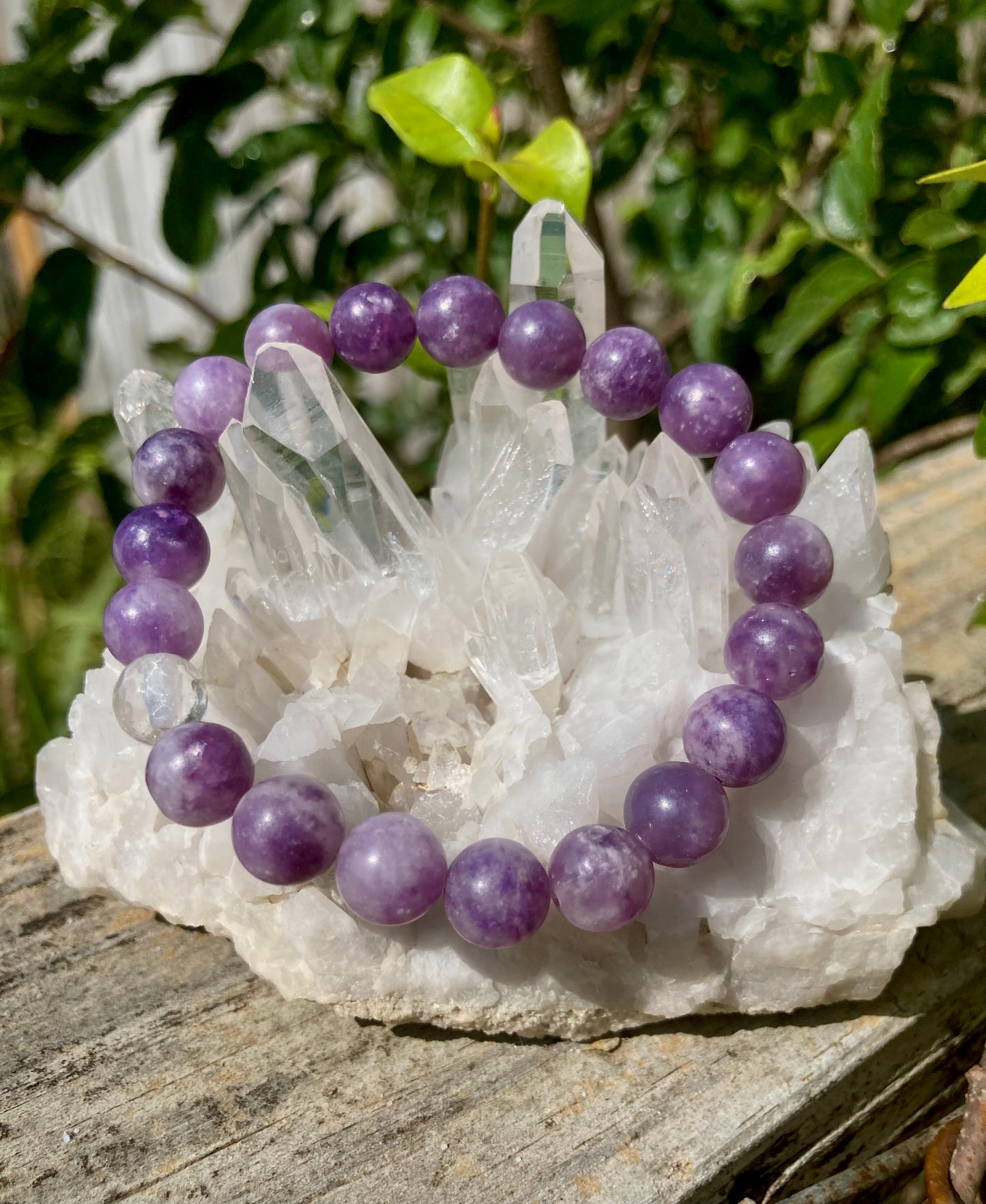 All Natural Lepidolite Healing Gemstone Bracelet