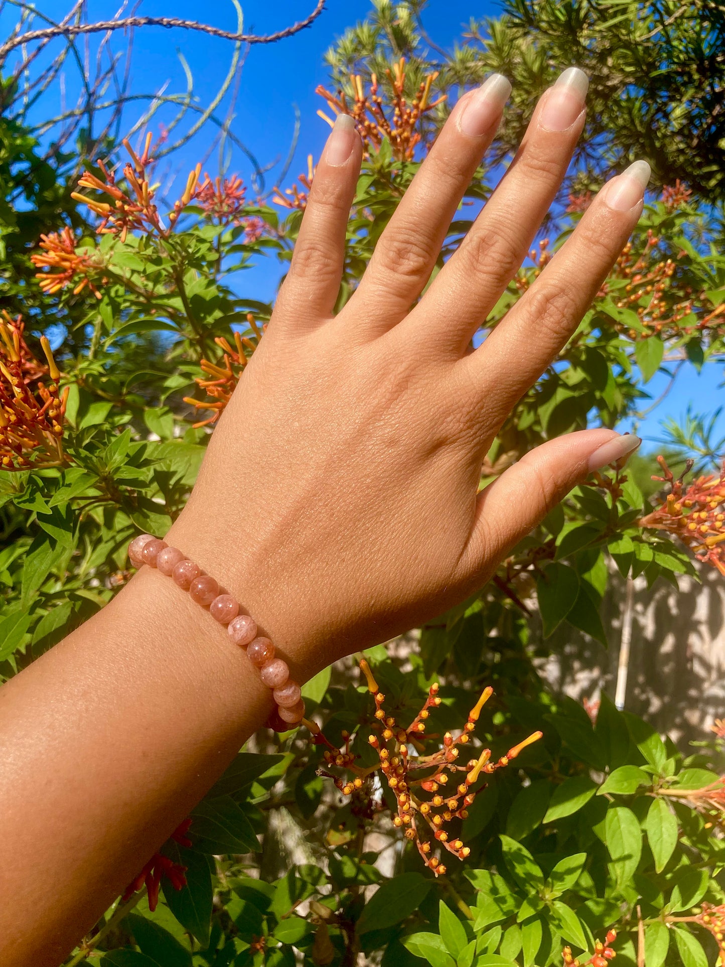 All Natural High Grade Sunstone Healing Gemstone Bracelet