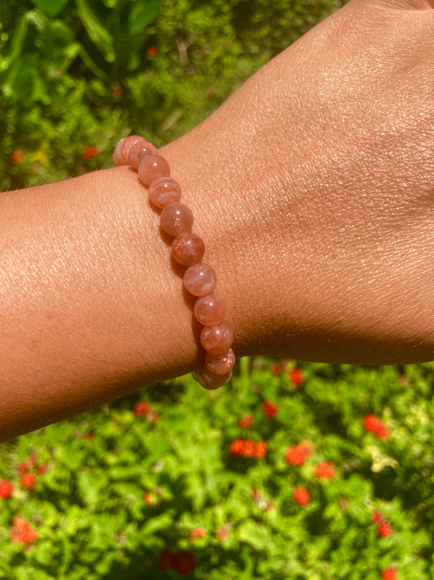 All Natural High Grade Sunstone Healing Gemstone Bracelet