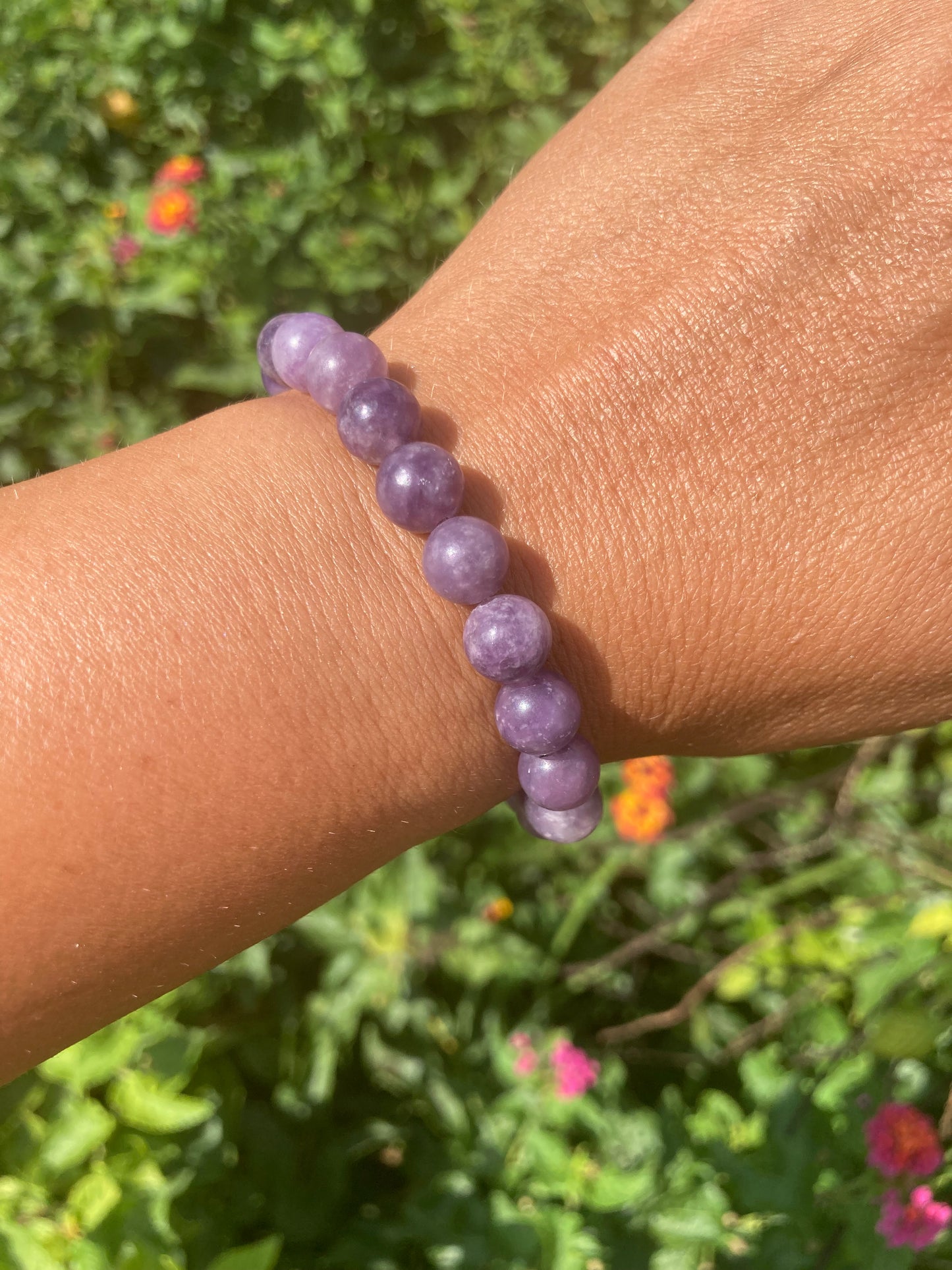 All Natural Lepidolite Healing Gemstone Bracelet