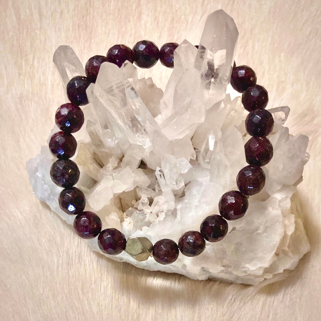 All Natural Garnet Healing Gemstone Bracelet