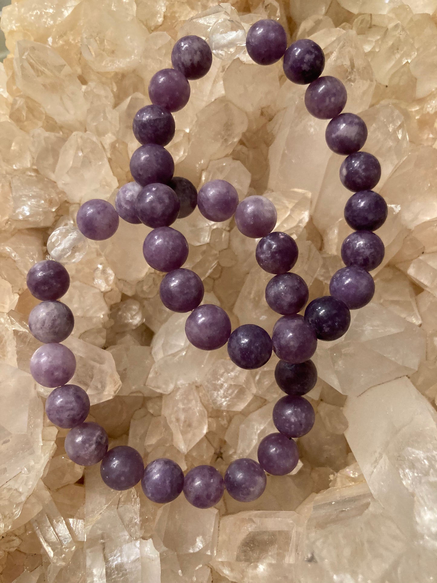 All Natural Lepidolite Healing Gemstone Bracelet