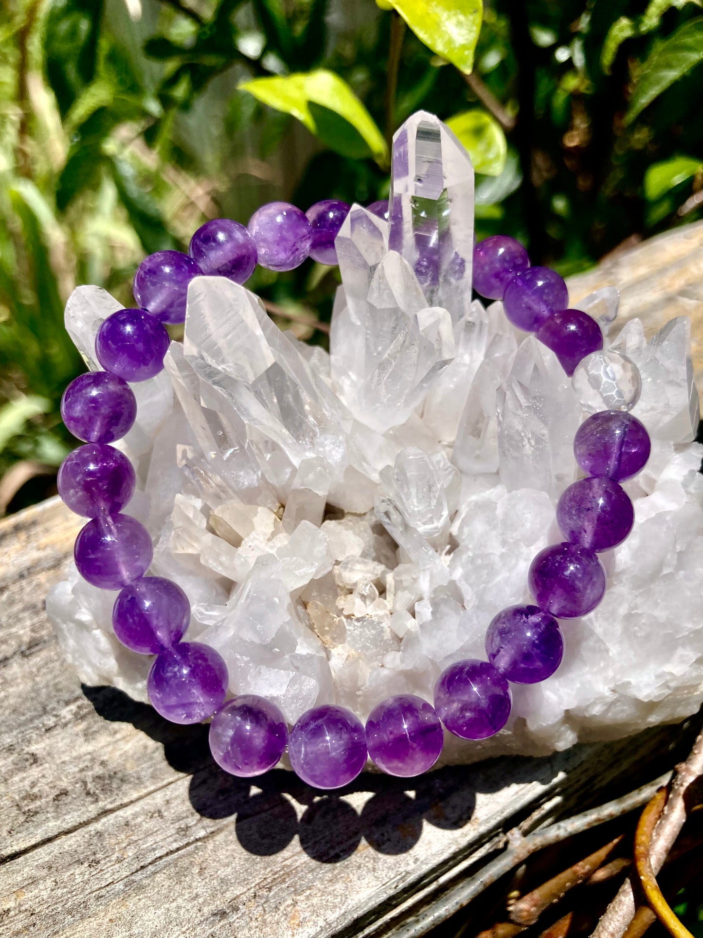 All Natural Amethyst Healing Gemstone Bracelet