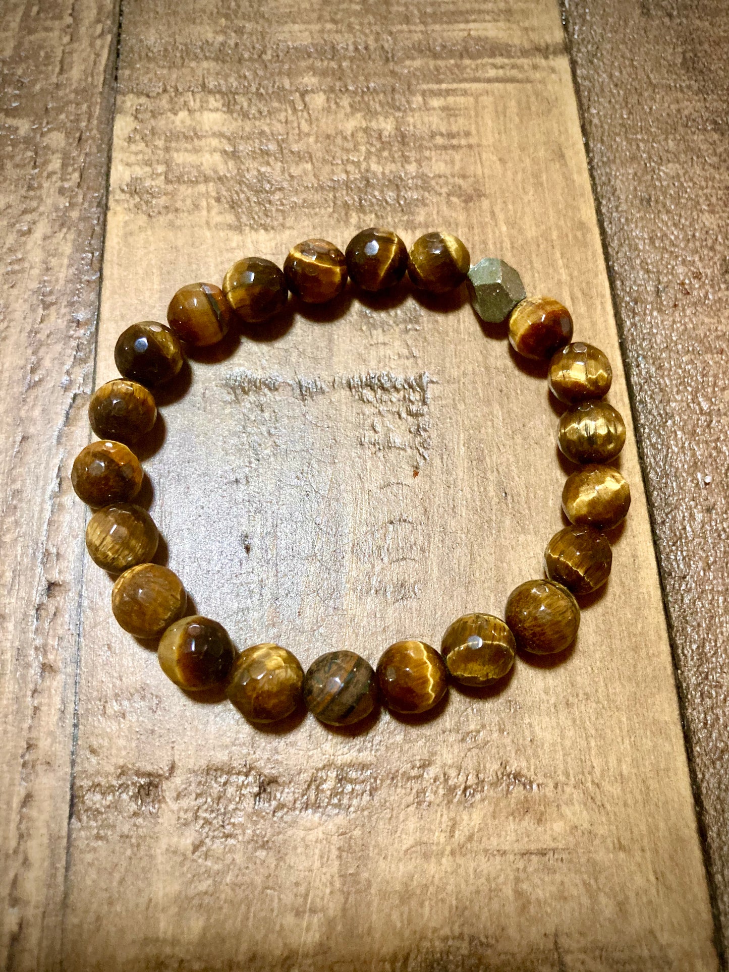 All Natural Faceted High Grade Tigers Eye Healing Gemstone Bracelet