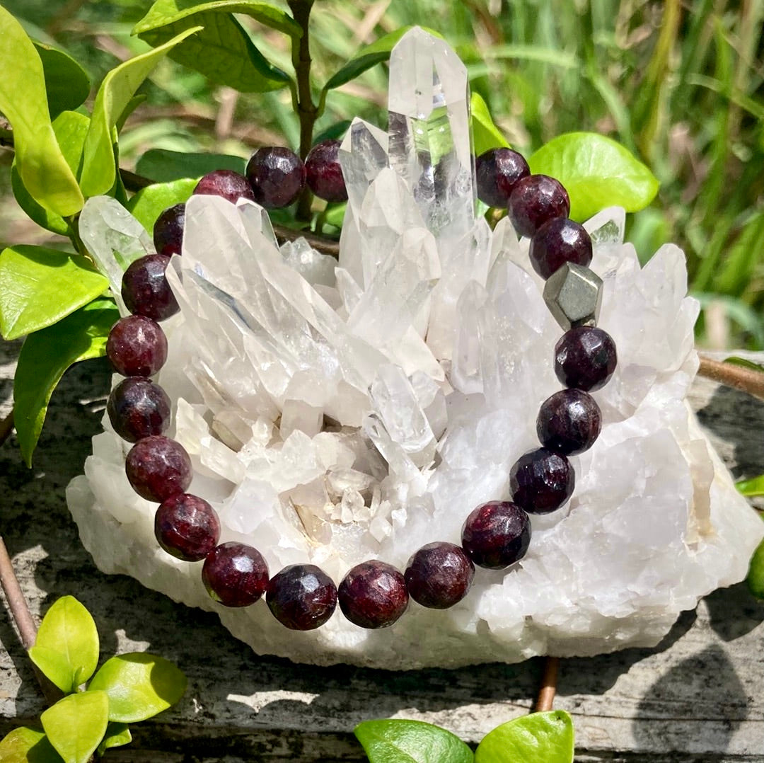 All Natural Garnet Healing Gemstone Bracelet