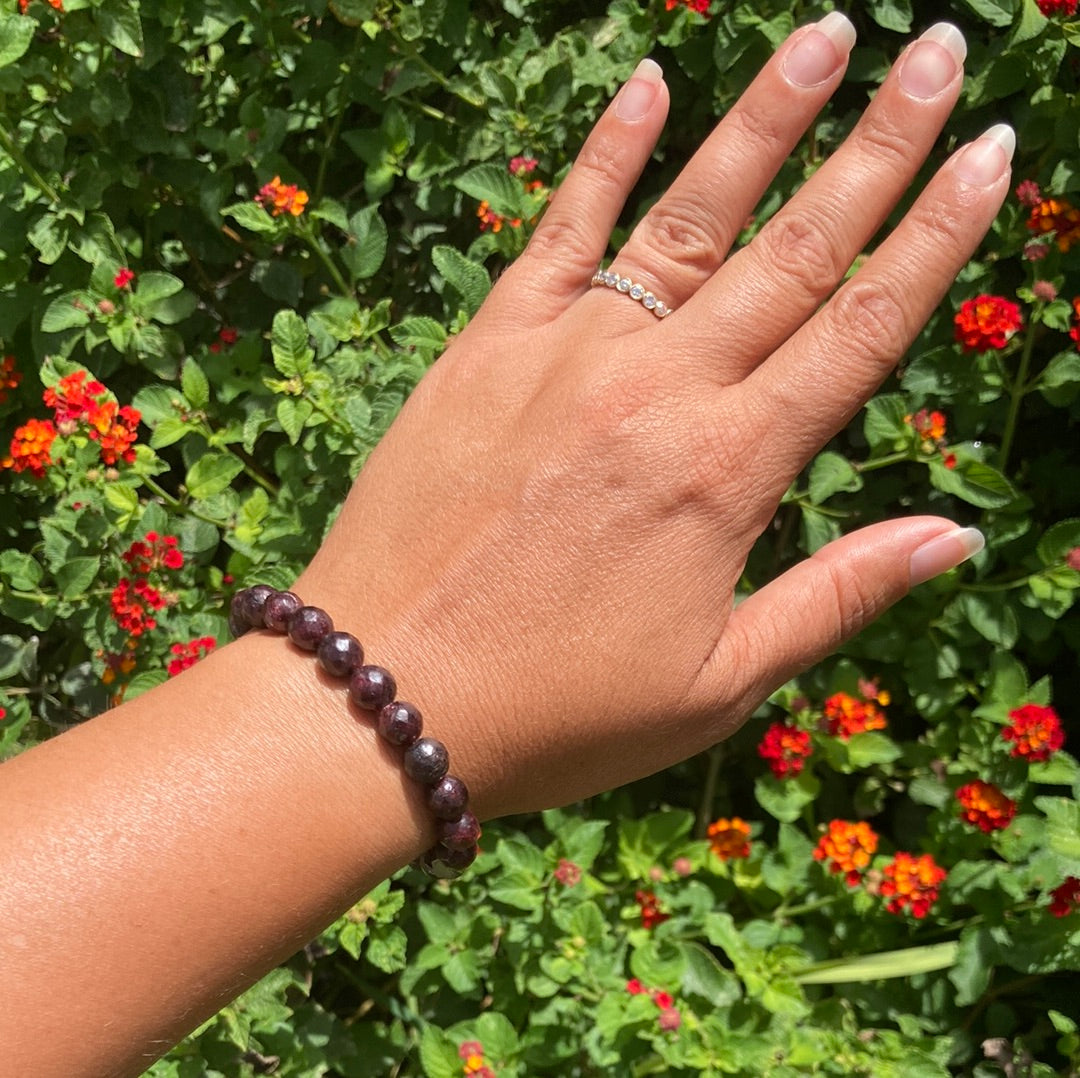 All Natural Garnet Healing Gemstone Bracelet