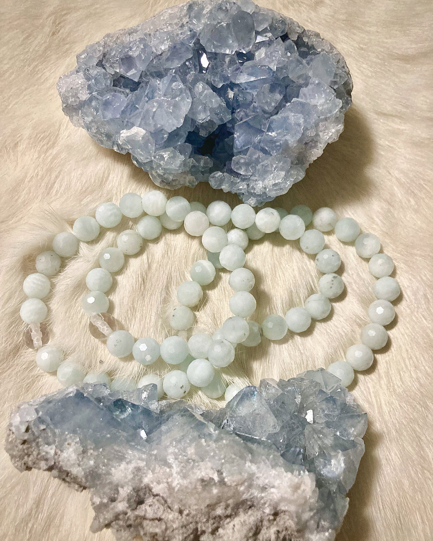 All Natural Rare Celestite Healing Gemstone Bracelet