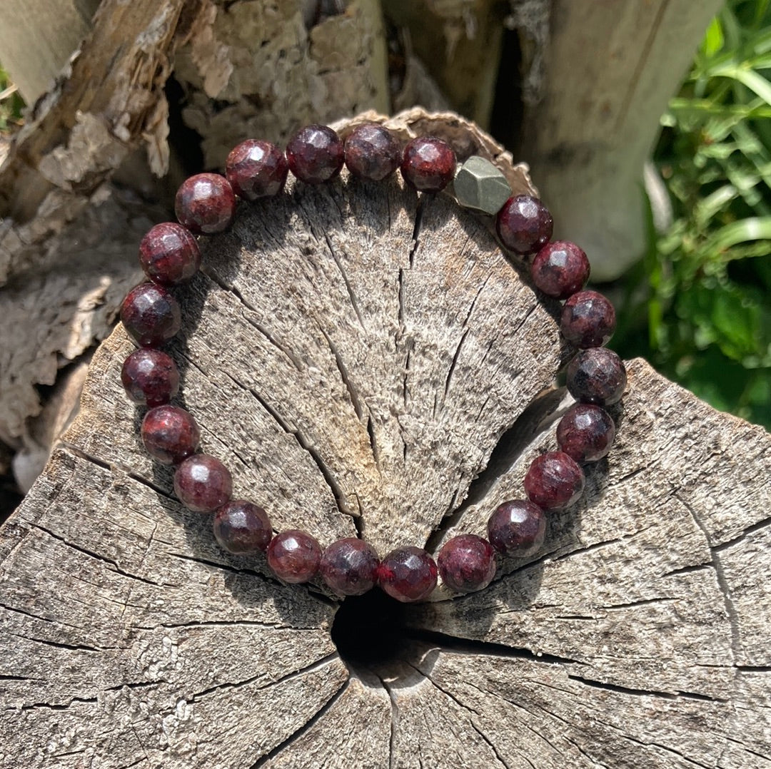 All Natural Garnet Healing Gemstone Bracelet