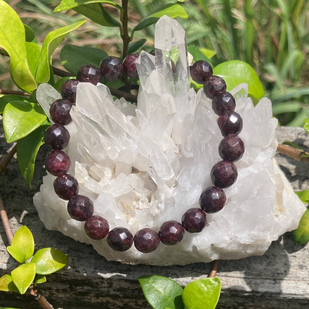 All Natural Garnet Healing Gemstone Bracelet