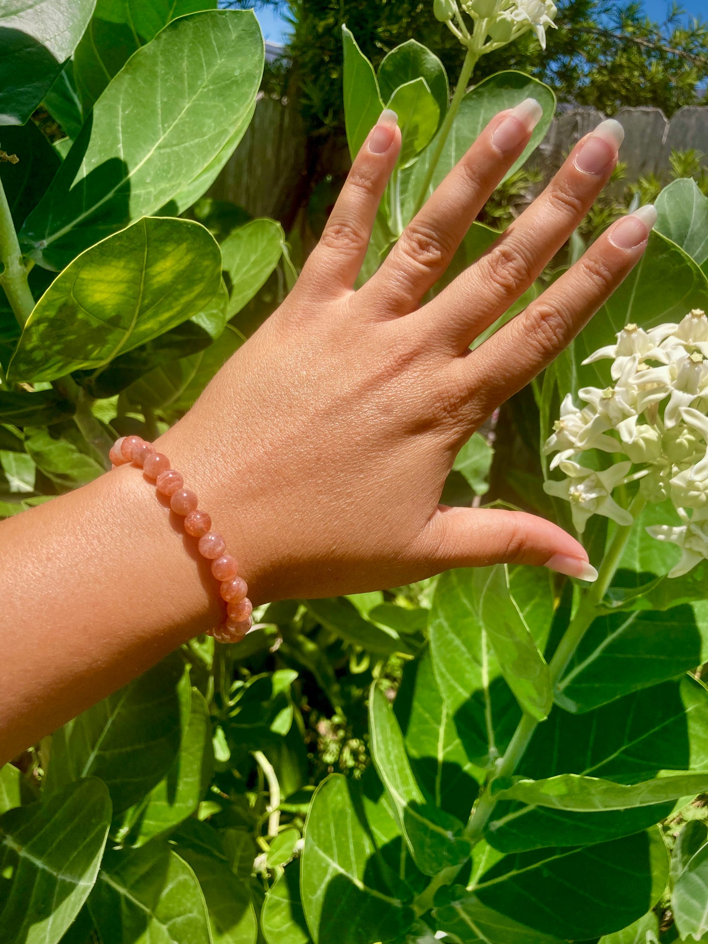 All Natural High Grade Sunstone Healing Gemstone Bracelet