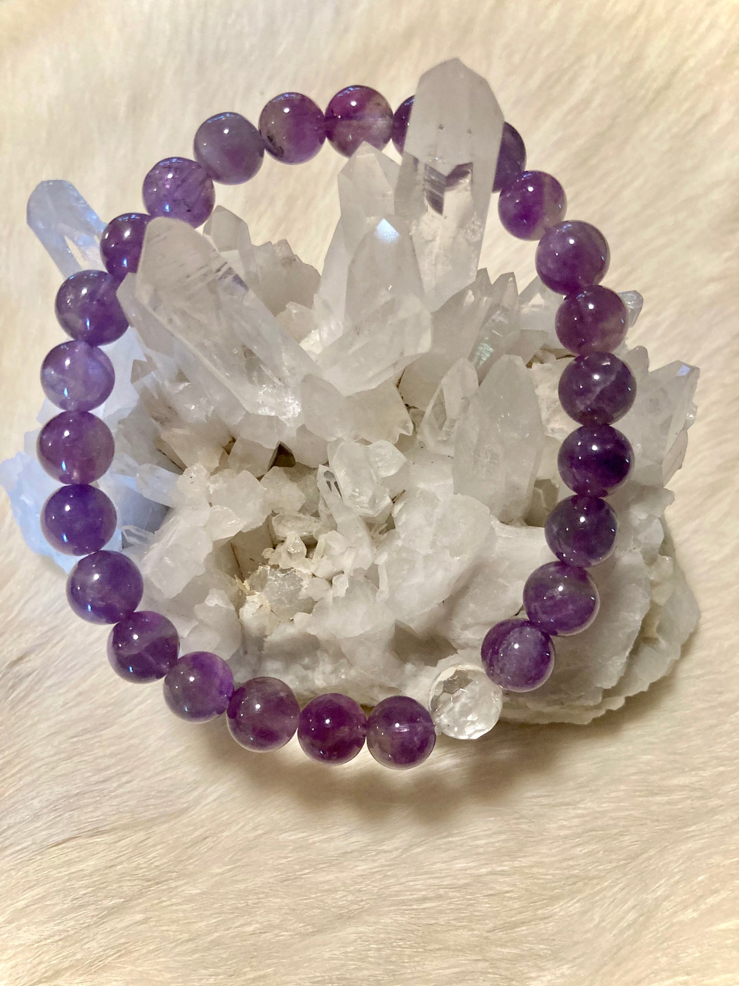 All Natural Amethyst Healing Gemstone Bracelet