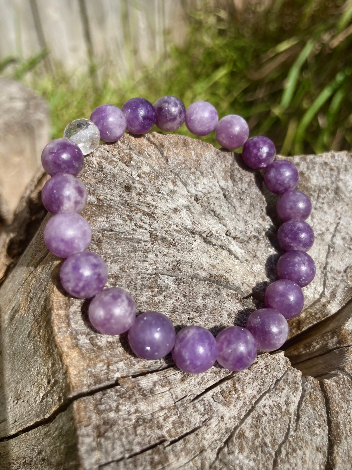 All Natural Lepidolite Healing Gemstone Bracelet