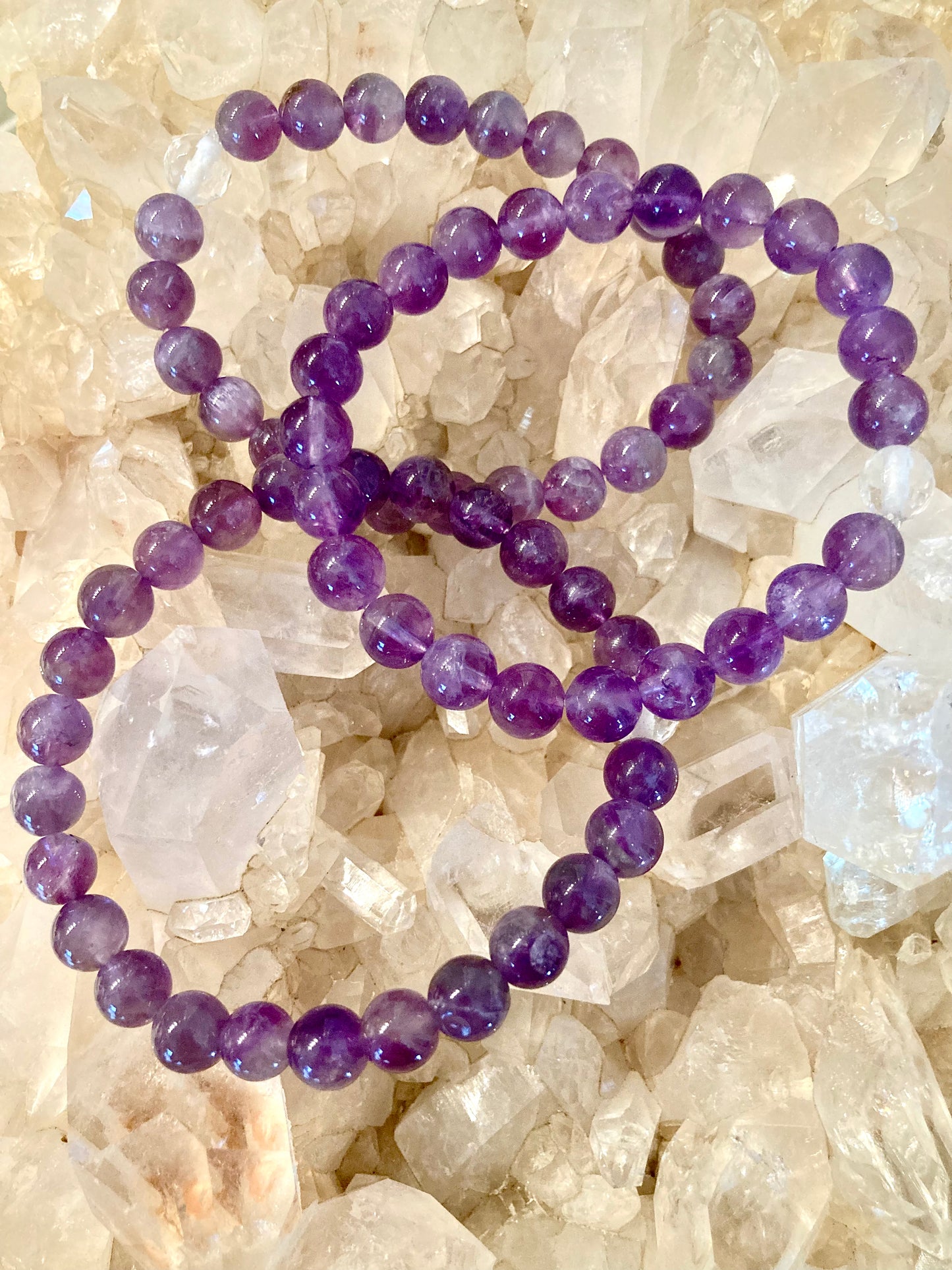 All Natural Amethyst Healing Gemstone Bracelet